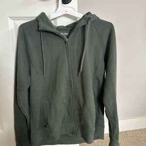 Brand new Tek-Gear forest green soft fleece zip up hoodie